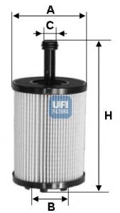 2502300 UFI Filtro de óleo