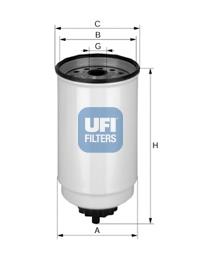 2437100 UFI Filtro de combustível