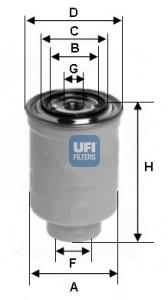 2437400 UFI Filtro de combustível