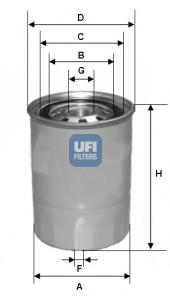 2436800 UFI Filtro de combustível