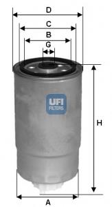 2435100 UFI Filtro de combustível