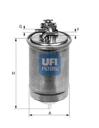 2440400 UFI Filtro de combustível