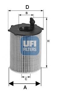 2512800 UFI Filtro de óleo