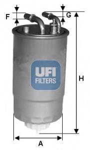2409900 UFI Filtro de combustível