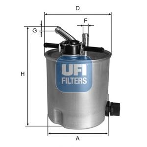 5539400 UFI Filtro de combustível