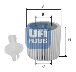 2511600 UFI Filtro de óleo