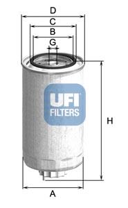 2499900 UFI Filtro de combustível