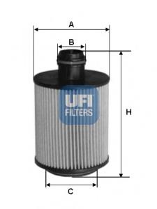 2509300 UFI Filtro de óleo