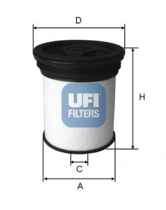 2601901 UFI Filtro de combustível