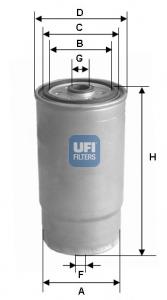 2401200 UFI Filtro de combustível