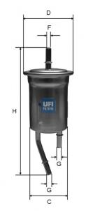 3182800 UFI Filtro de combustível