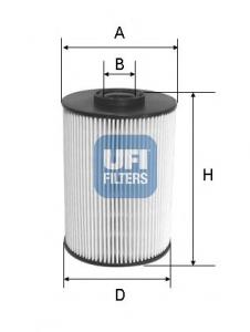 2605500 UFI Filtro de combustível