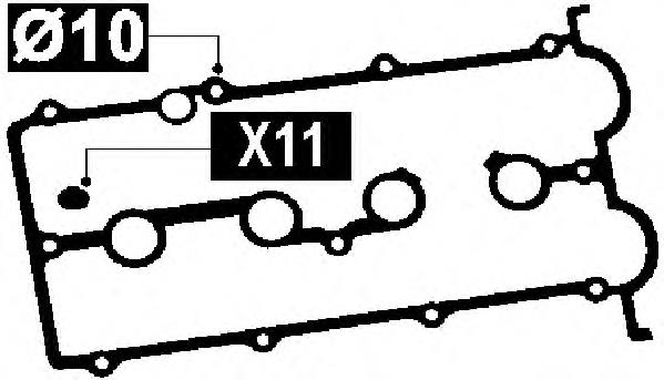 56031100 Ajusa Vedante de tampa de válvulas de motor