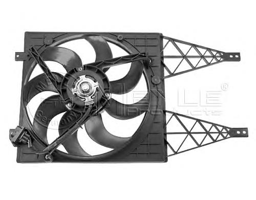 6Q0121206 VAG Ventilador elétrico de esfriamento montado (motor + roda de aletas)