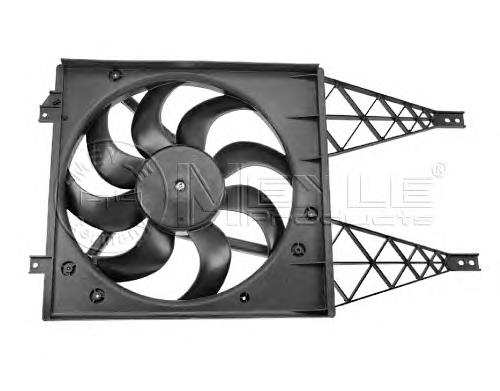 6Q0121206 VAG Ventilador elétrico de esfriamento montado (motor + roda de aletas)