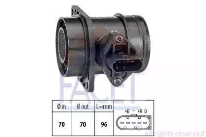 Sensor de fluxo (consumo) de ar, medidor de consumo M.A.F. - (Mass Airflow) Volkswagen Golf 5M1, 521