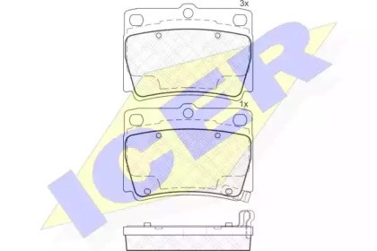 Sapatas do freio traseiras de disco Mitsubishi Pajero K90