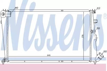 Radiador de esfriamento de motor 61233 NISSENS
