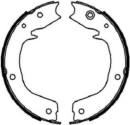 Sapatas do freio de estacionamento Mitsubishi Pajero V90