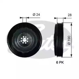 Polia de cambota TVD1133 GATES