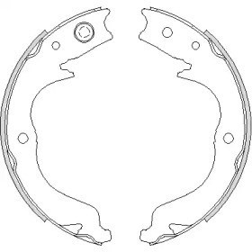 Sapatas do freio de estacionamento Z474800 WOKING