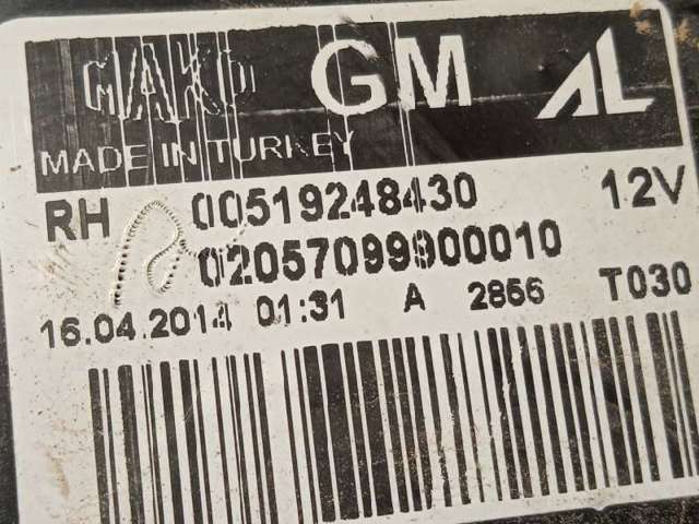 Lanterna traseira direita 00519248430 OPEL