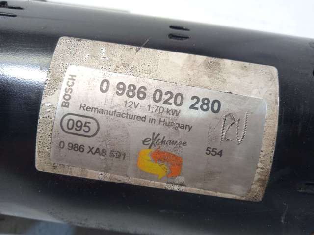 Motor de arranco 0986020280 VAG