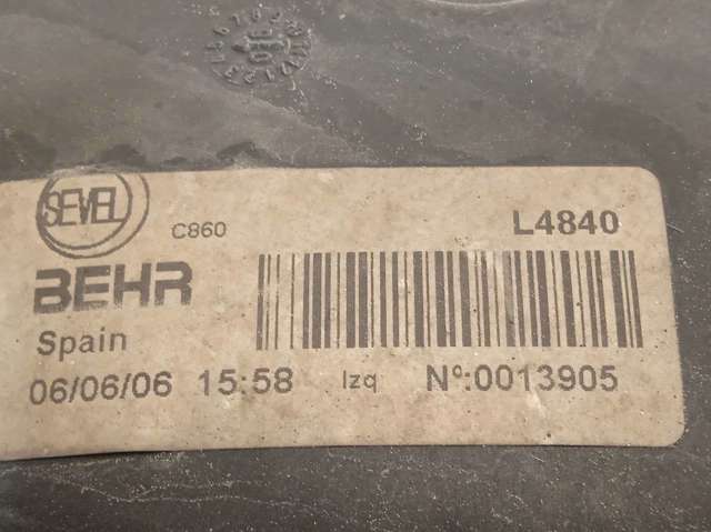 Difusor do radiador de esfriamento, montado com motor e roda de aletas 1250H4 PEUGEOT