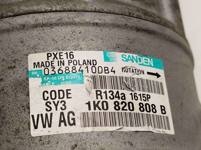 Compressor de aparelho de ar condicionado 1K0820808B VAG