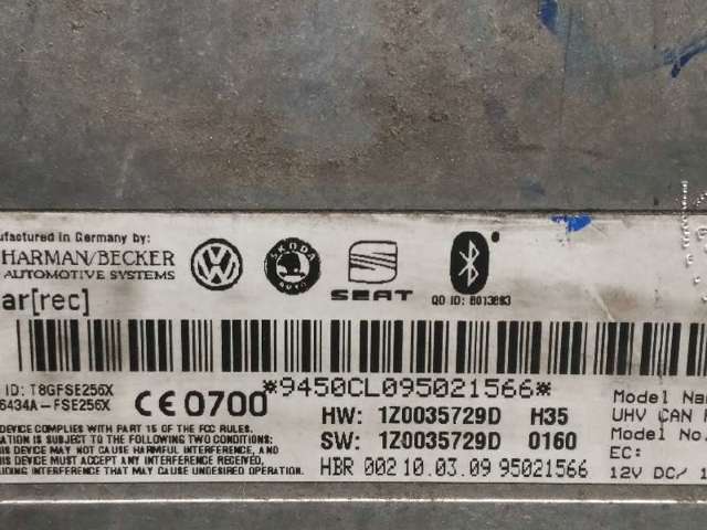 Unidade de controlo Bluetooth 1Z0035729D VAG