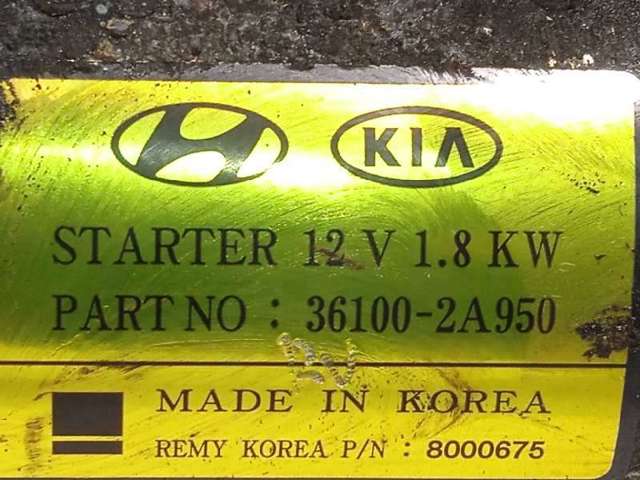 Motor de arranco 361002A950 HYUNDAI