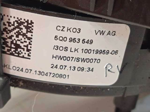 Anel AIRBAG de contato, cabo plano do volante 5Q0953549 VAG