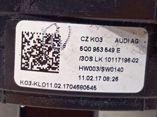 Anel AIRBAG de contato, cabo plano do volante 5Q0953549E VAG