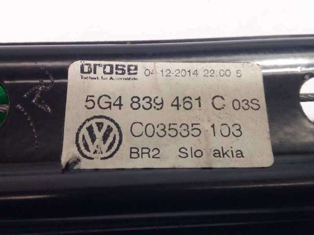 Motor de acionamento de vidro da porta traseira esquerda 5Q4959811A VAG