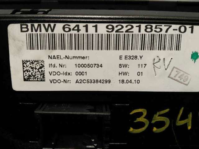 Unidade de controlo dos modos de aquecimento/condicionamento 64119221857 BMW