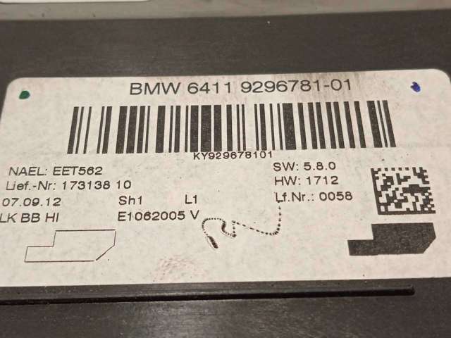 Módulo de direção (Centralina eletrônica) de climatização 64119296781 BMW