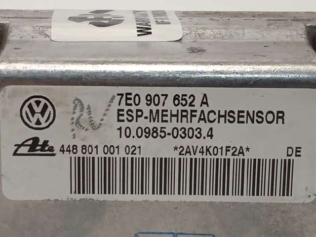 Sensor de aceleração transversal (ESP) 7E0907652A PORSCHE