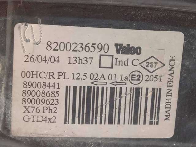 Luz esquerda 8200236590 RENAULT