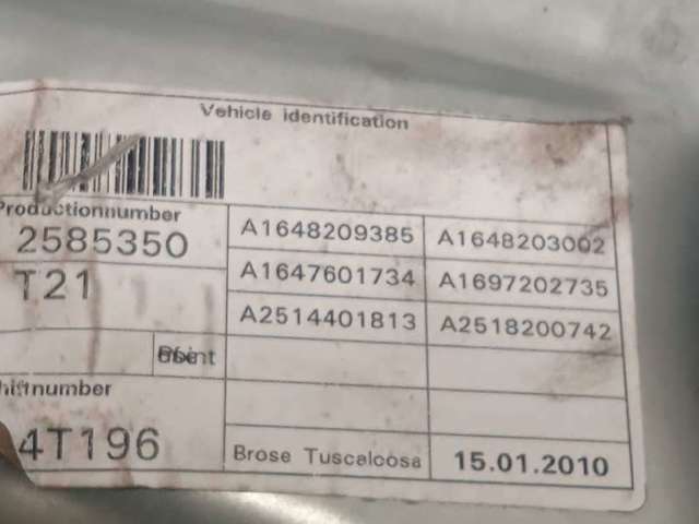 Mecanismo de acionamento de vidro da porta dianteira esquerda Mercedes ML/GLE  W164 ao melhor preço