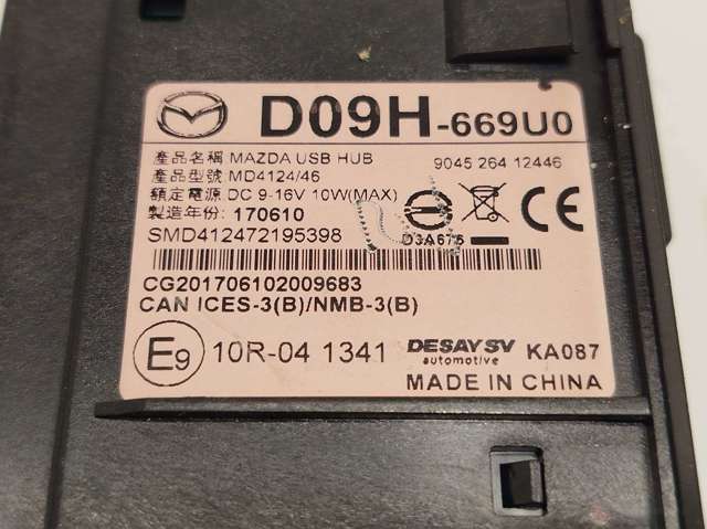 D09H669U0 Mazda
