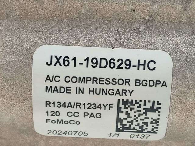 Compressor de aparelho de ar condicionado JX6119D629HC FORD