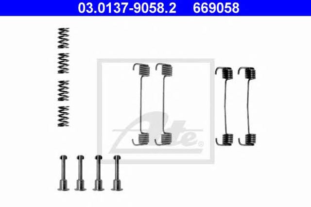 Kit de reparação das sapatas do freio 03013790582 ATE
