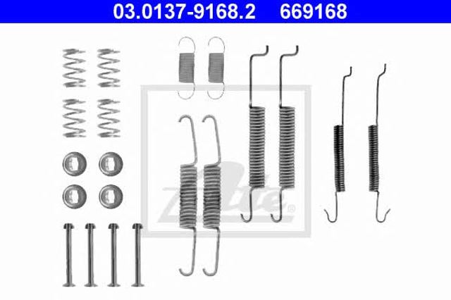Kit de montagem das sapatas traseiras de tambor 03013791682 ATE