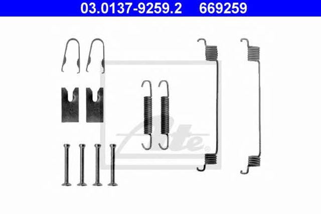 Kit de montagem das sapatas traseiras de tambor para Ford Fusion JU