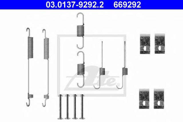 Kit de reparação das sapatas do freio 03013792922 ATE