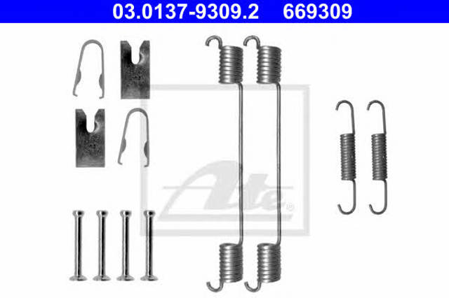 Kit de montagem das sapatas traseiras de tambor para Fiat Fiorino 225