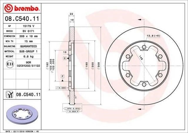 08C54011 Brembo