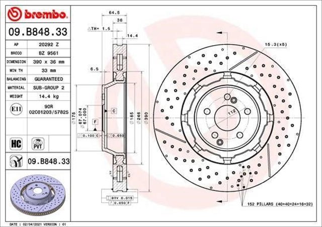 09B84833 Brembo