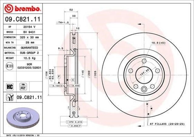 09C82111 Brembo