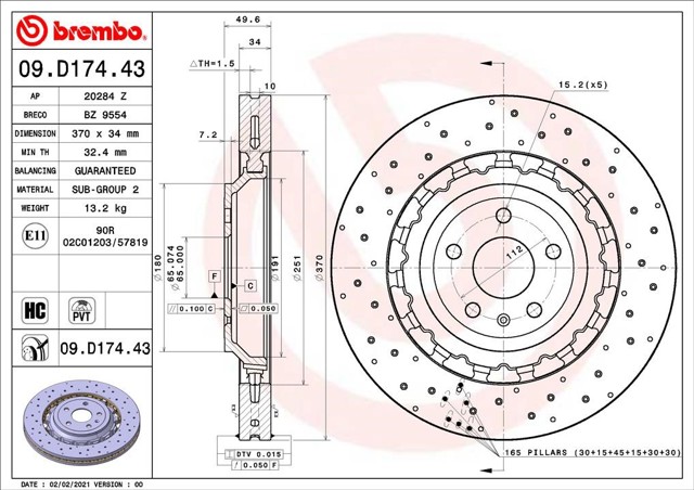 09D17443 Brembo
